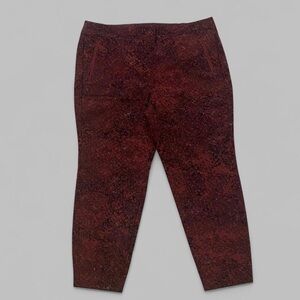 Lane Bryant Burgundy Printed Pants